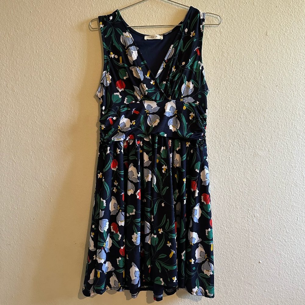 Jessy B Blue Floral Mini Dress